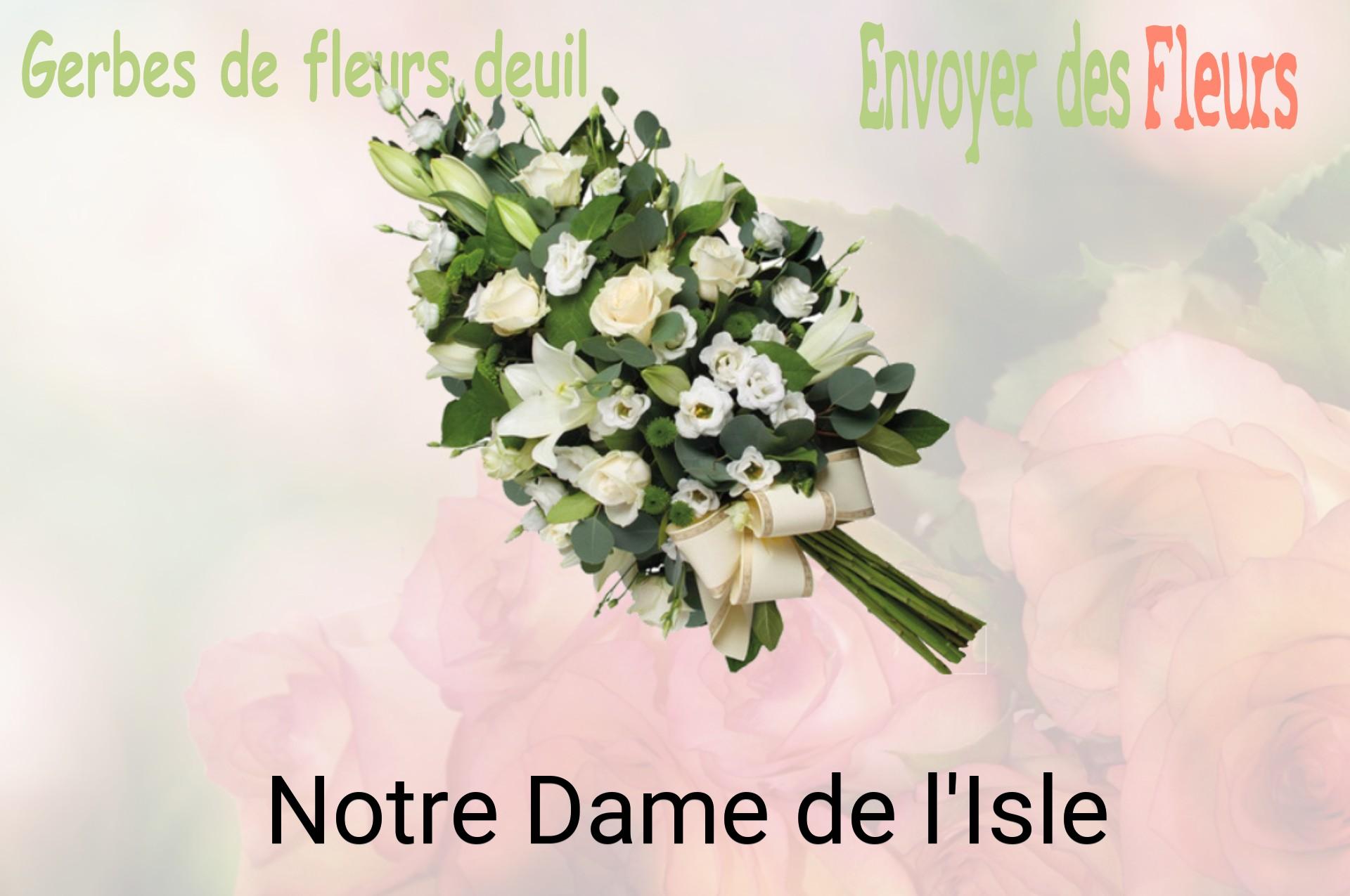 Gerbe de fleurs de deuil livrée à Notre-Dame-de-l'Isle